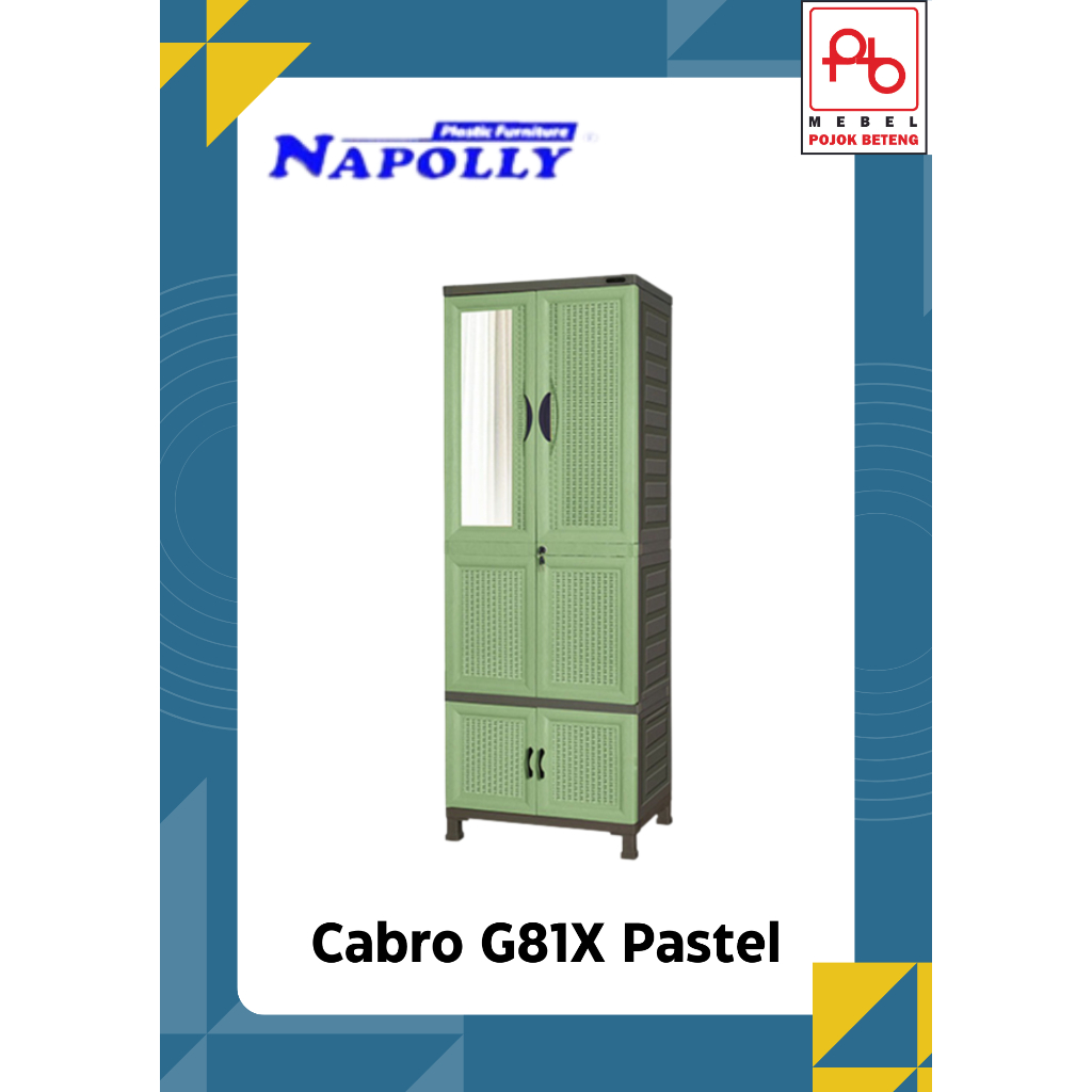 Lemari Pakaian Plastik Napolly Cabro G81X Pastel Jogja
