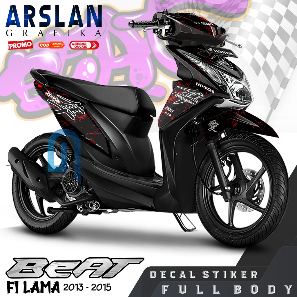 Decal Beat FI 2013 - 2015 Full Body Simpel - Stiker Motor Beat FI 2013-2015 - Variasi Hayabusa