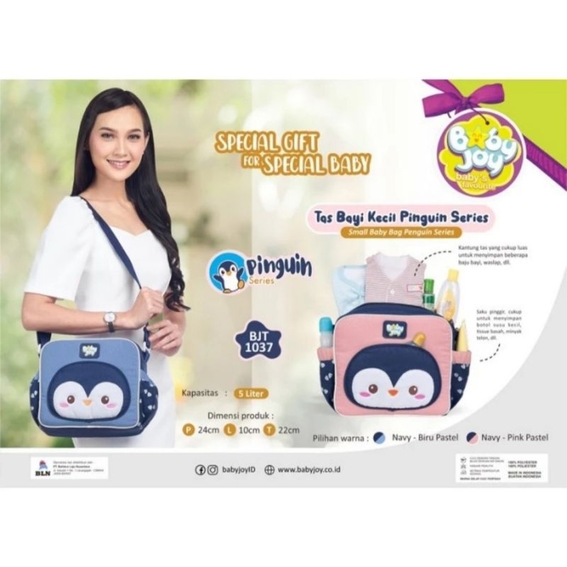 Tas Bayi Kecil Baby Joy Pinguin Series BJT 1037 || Tas Baby Joy Pinguin Series || Tas bayi kecil pinguin series || small baby bag penguin series.