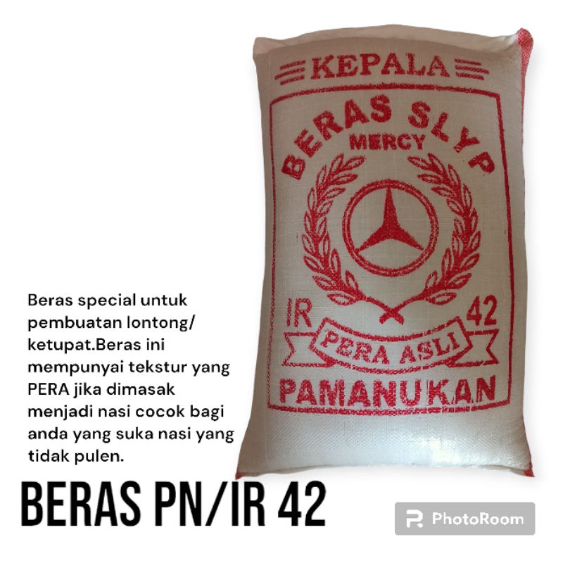 

Beras PN / IR 42 1Kg Repack (Beras Pera untuk Ketupat)