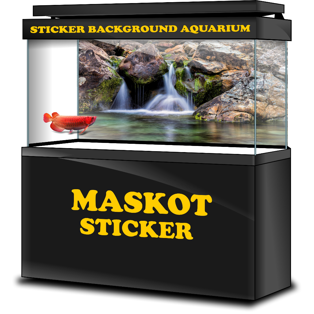 STICKER AQUARIUM, STIKER AKUARIUM, AQUASCAPE,  STIKER KACA AQUARIUM, STIKER BACKGROUND AQUARIUM, STI