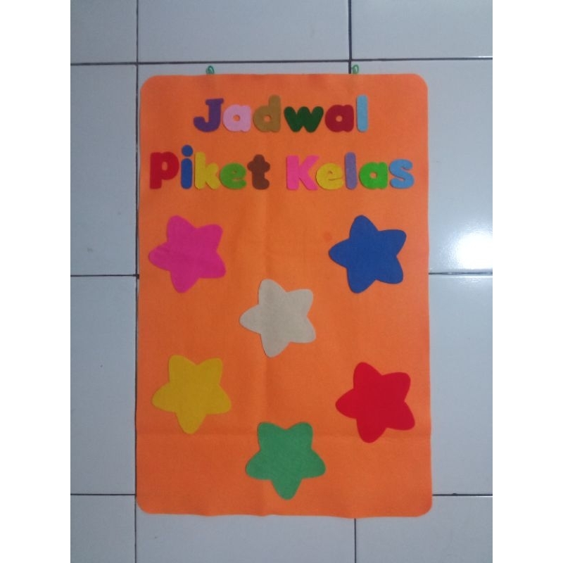 jadwal piket/ jadwal pelajaran flanel