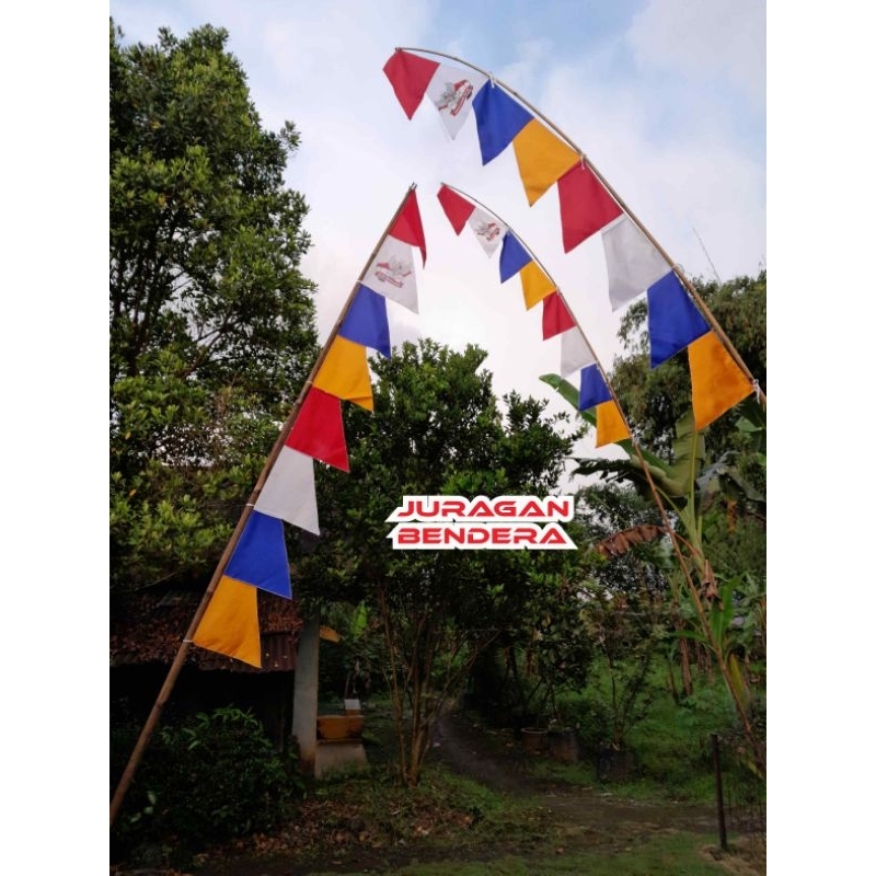 Umbul umbul warna warni 8 mata / umbul umbul Garuda / umbul umbul gergaji / promo murah / umbul umbu