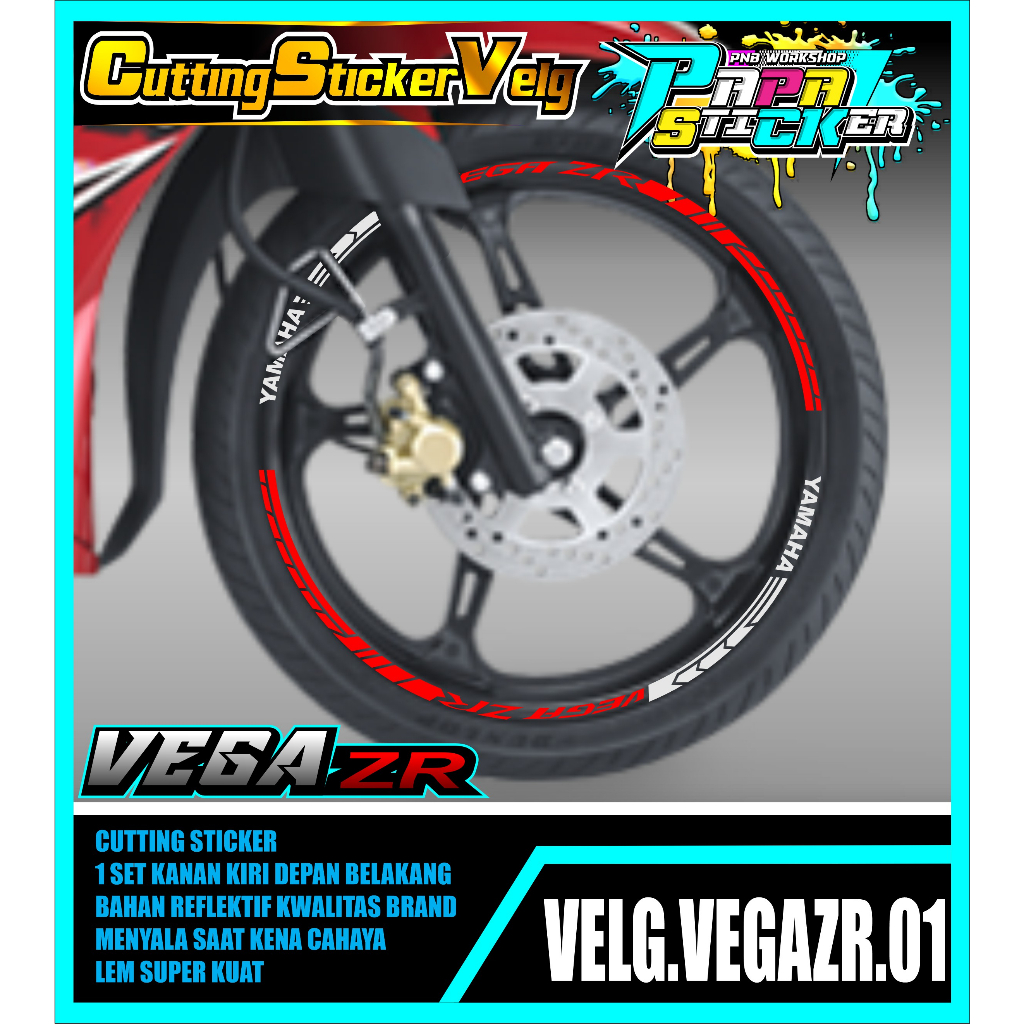 STIKER VELG VEGA ZR CUTTING STICKER VELG CUTTING VARIASI YAMAHA VEGA ZR LIS BAN/VELG 01