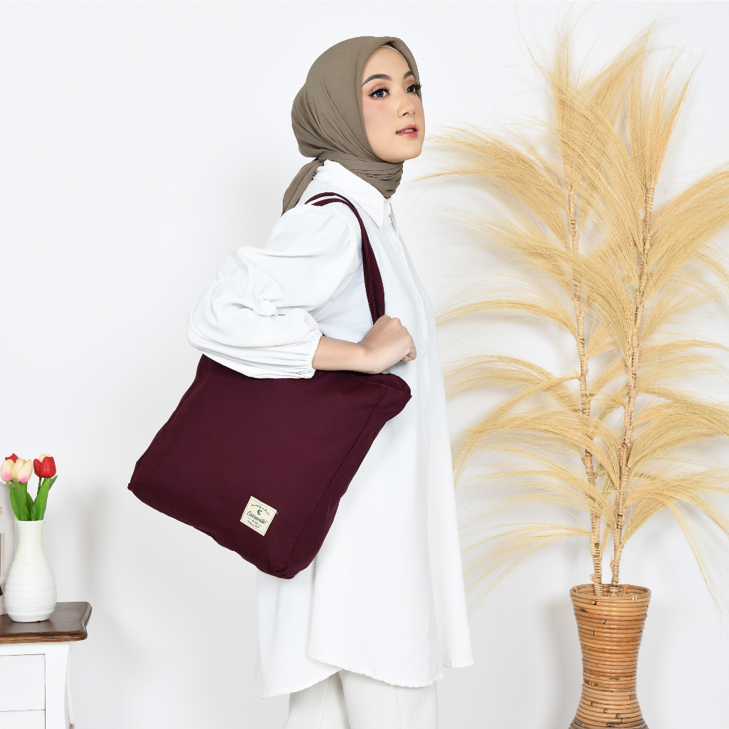 TOTE BAG KANVAS RESLETING WANITA TOTEBAG NUDIE BAG TAS KULIAH BESAR CANVAS POLOS BISA CUSTOM SABLON