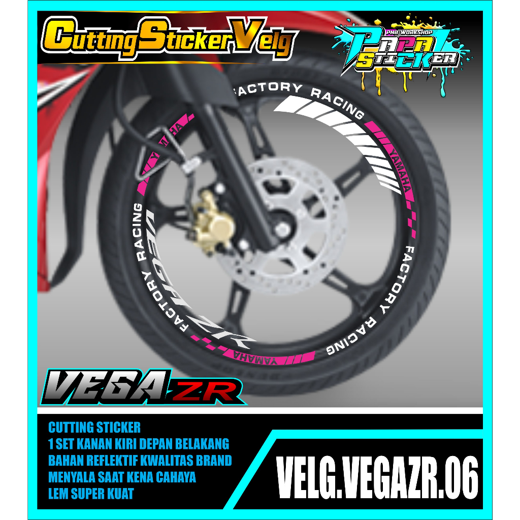 STIKER VELG VEGA ZR CUTTING STICKER VELG CUTTING VARIASI YAMAHA VEGA ZR LIS BAN/VELG 06
