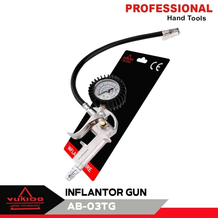 NEW INFLANTOR ALAT UKUR TEKANAN ANGIN KOMPRESOR Air Pressure Gun Ukuran Angin 3 in 1 Isi Angin Pompa Ban