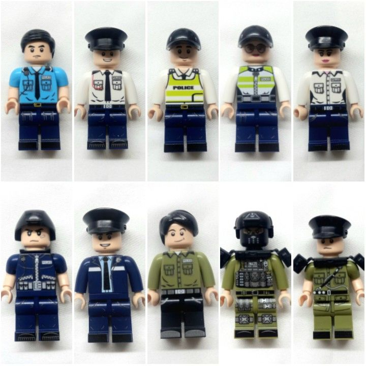 Minifigure Polisi dan Tentara - Bricks - Mainan Anak - per pcs