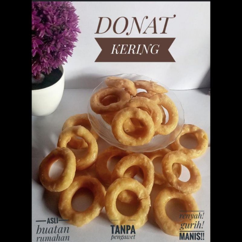 

1 kg donat kering manis (camilan/makanan/kue kering)