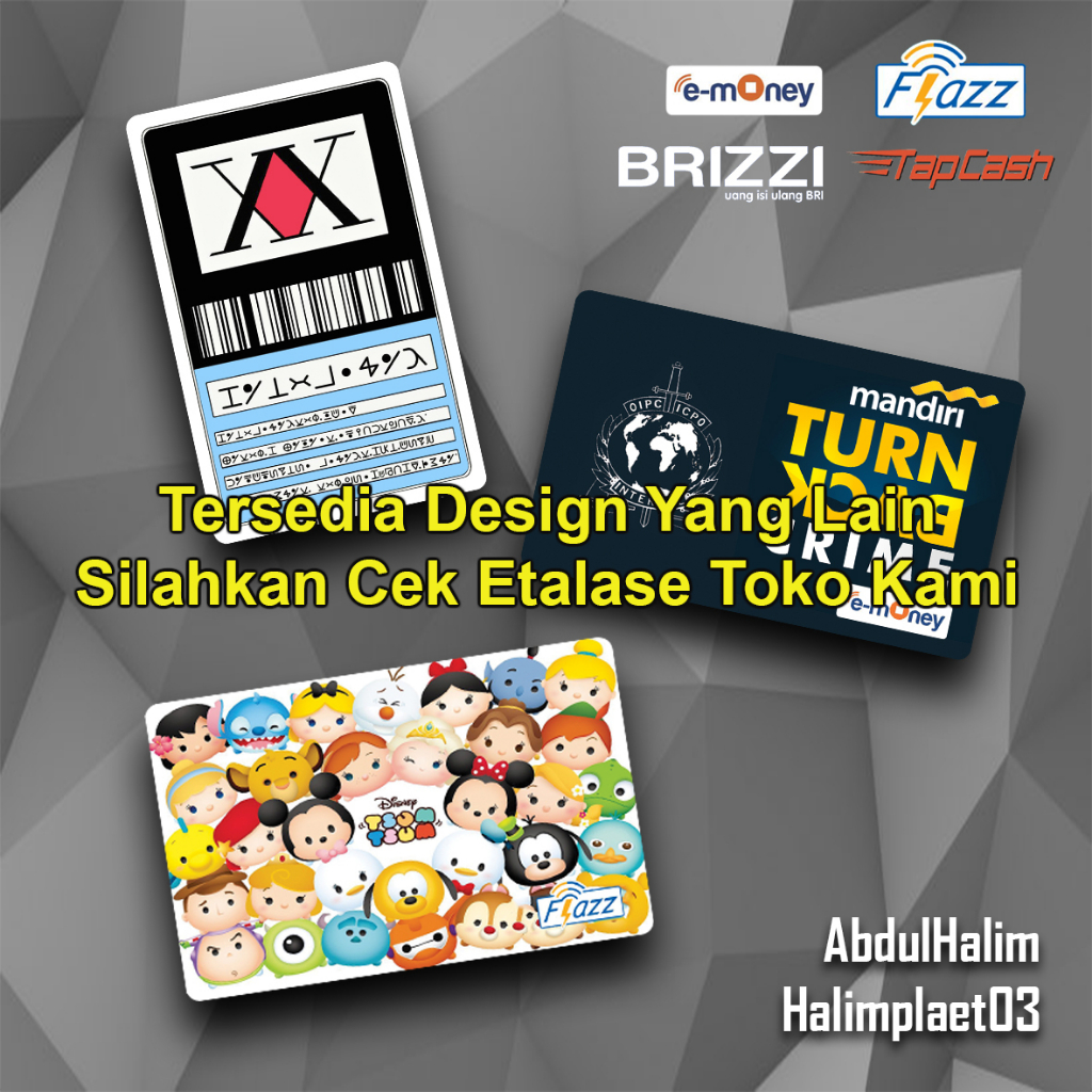 cetak id card emoney flazz custom FREE TEMPLATE DESIGN sesuai gambar