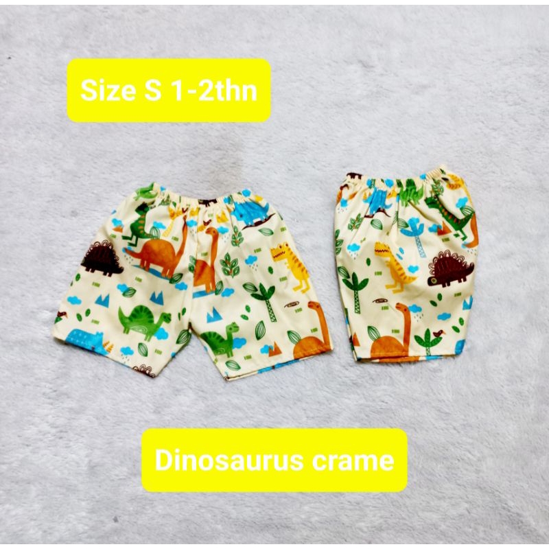 #B Celana pendek anak Size S 1-2thn. celana harian anak cewek cowok. bisa COD. motif karakter. Grosir dan ecer.