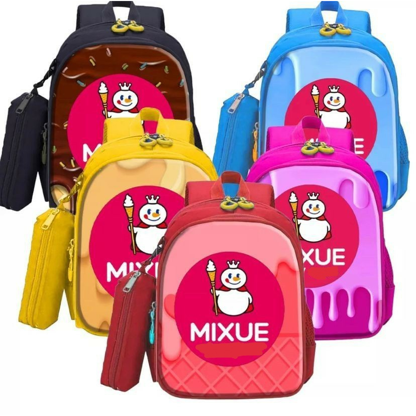 Tas Ransel Anak Sekolah Laki-laki dan Perempuan Paud Tk Sd Motif Mixue