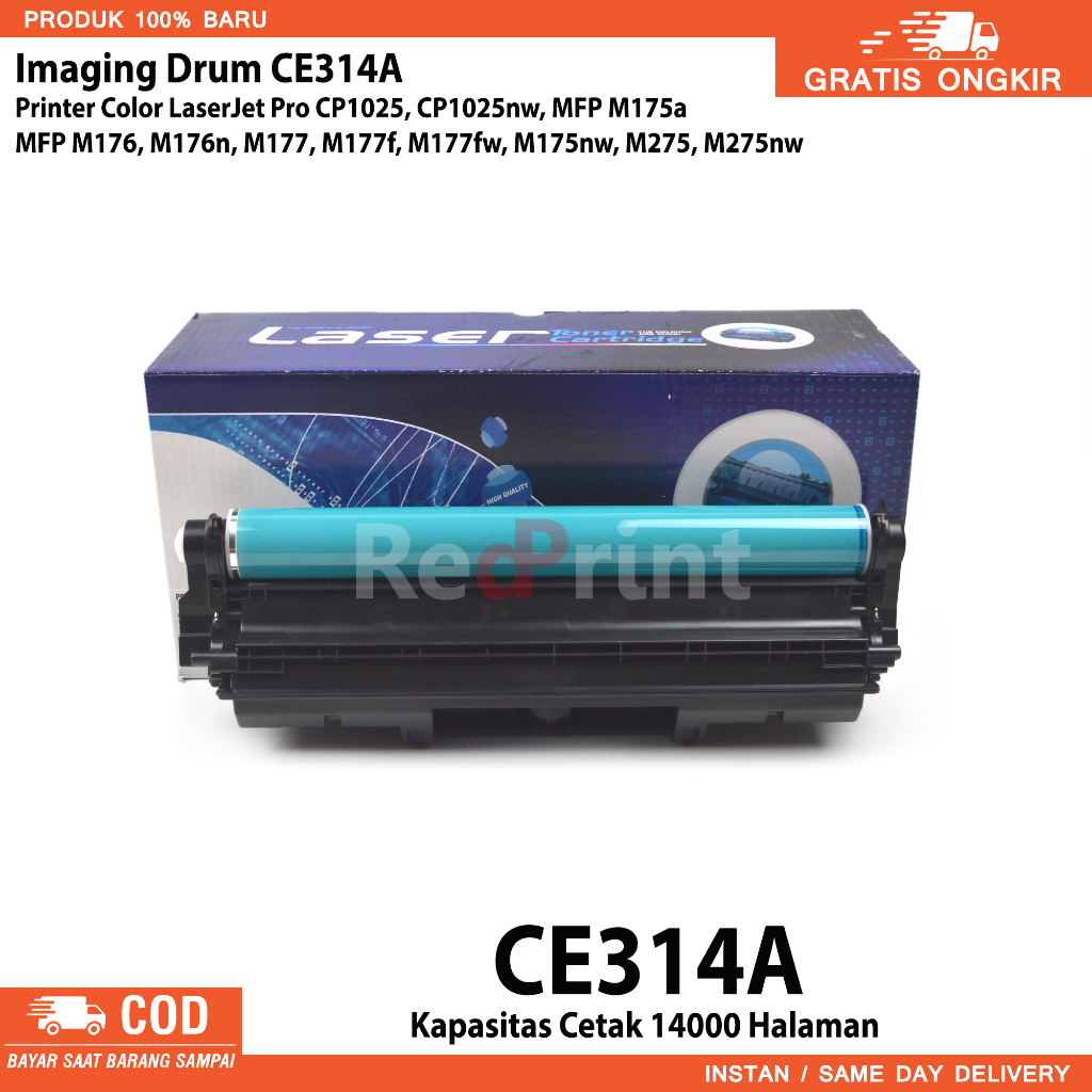 Imaging Drum CE314A Compatible printer HP Color LaserJet Pro CP1025, CP1025nw, CM175nw MFP, MFP M176n, MFP M177fw