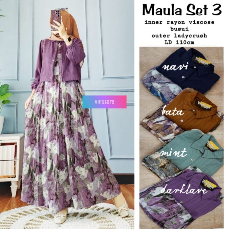 MAULA SET 3 // SETELAN REMAJA WANITA // ORI BY VINSTORE