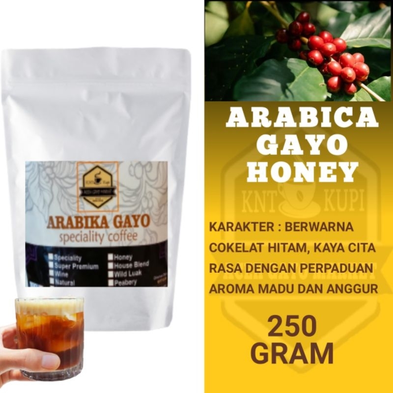 

KOPI ACEH ASLI ARABIKA GAYO ORIGINAL BLACK HONEY PROCESS 250gr ARABICA TAKENGON BIJI SANGRAI HITAM DAN BUBUK BUBUK HALUS TANPA AMPAS/ GULA AMAN DI LAMBUNG TERLARIS TERMURAH.