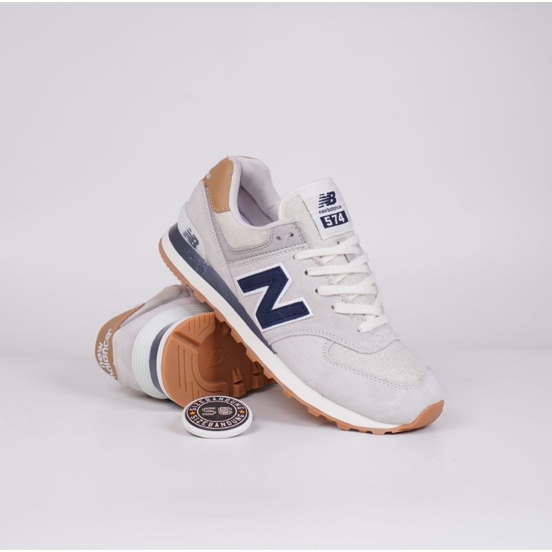 Sepatu New Balance ML574 Beige Navy