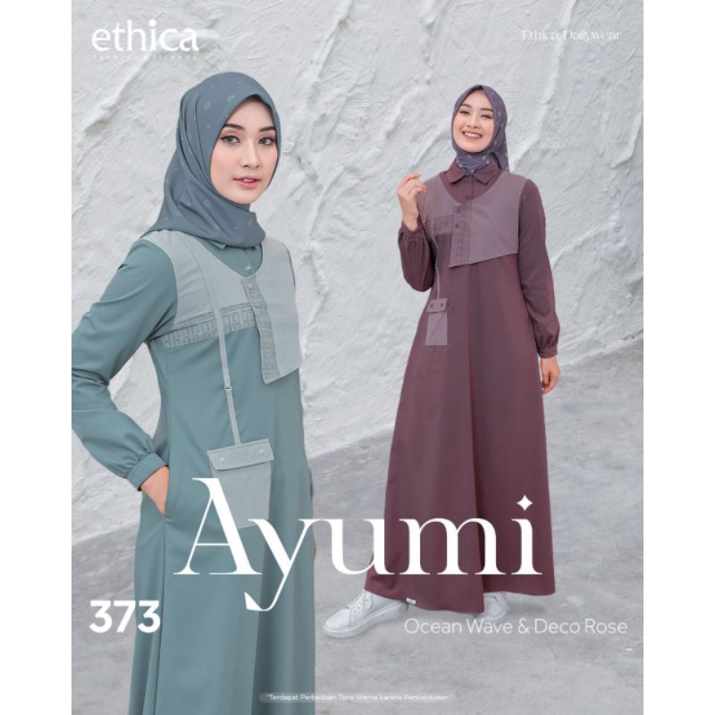 Ethica Gamis Ayumi 373 (Ocean Wave, Deco Rose)