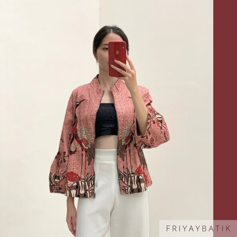 Fella Jacket Batik / Baju Atasan Batik Wanita Lengan 7/8