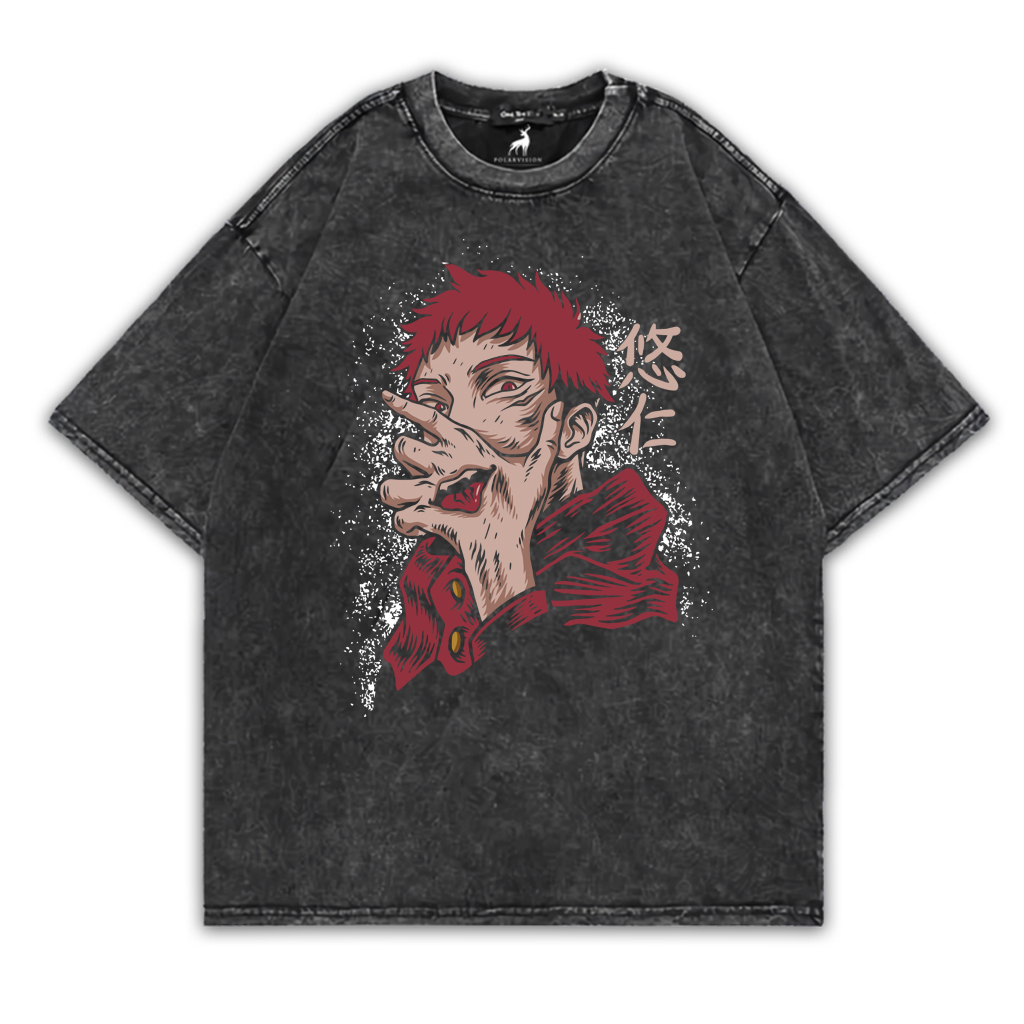 PolarVision T-shirt Anime Attack On Titan Washed Oversize