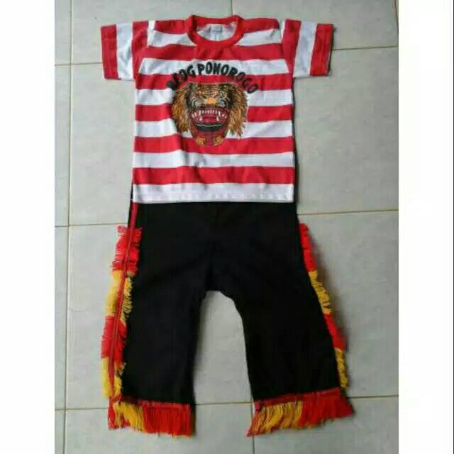 Kaos Reog ponorogo balita anak TK SD murah 1-10 tahun