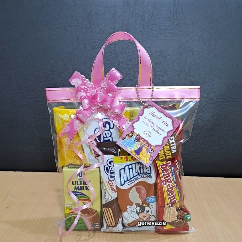 

Paket snack ulang tahun plus thank card/Bingkisan ultah/Goodie bag ultah/Snack ulang tahun anak