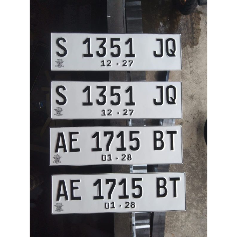 plat mobil font terbaru sepasang murah