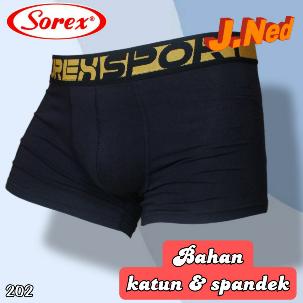 J202T - PER BOX ISI 3 PCS CELANA DALAM BOXER PRIA SOREX SIZE S - XL