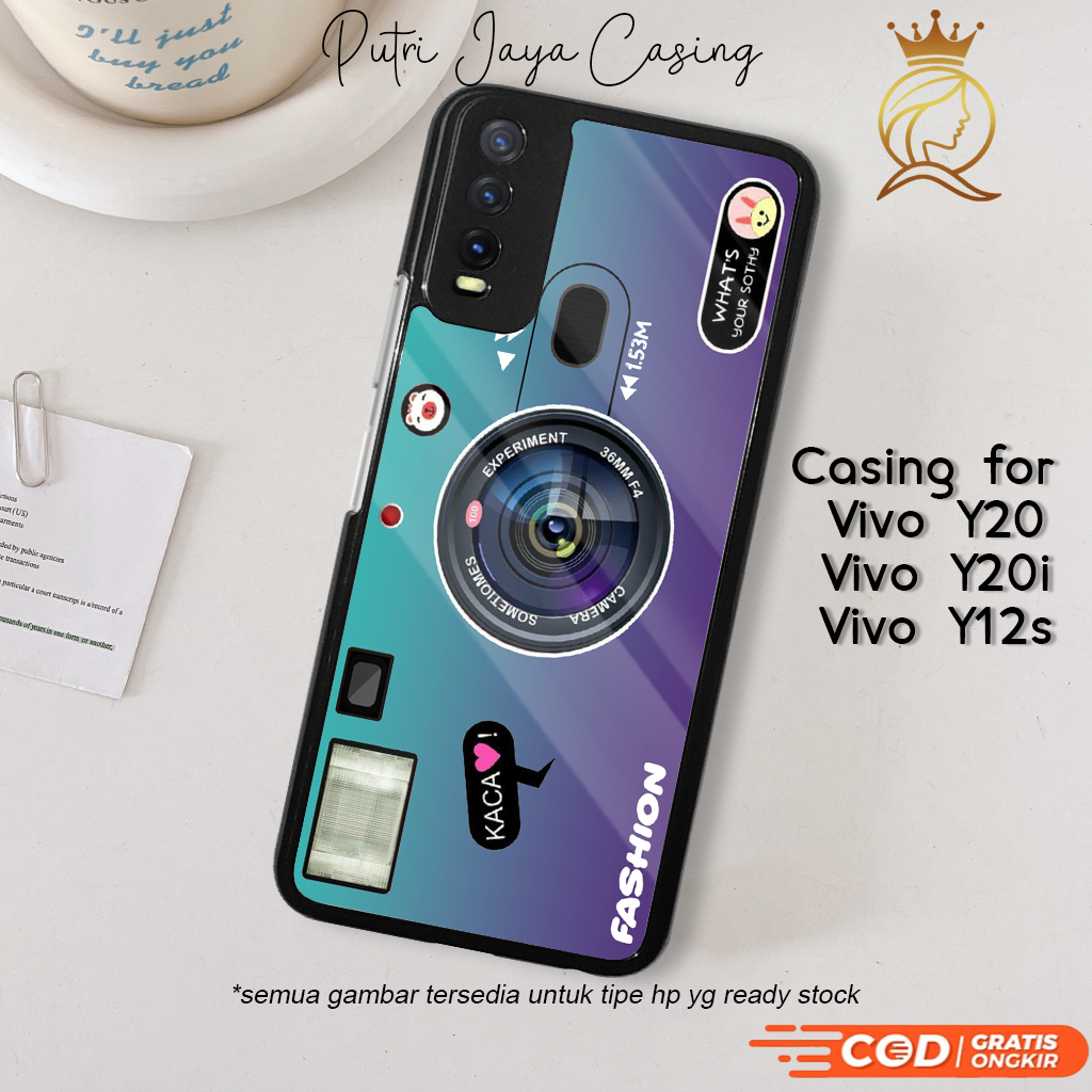 Case Hp Vivo Y20 Y20i Y12s Casing Vivo Y20 Y20i  Y12s Motif KAMERA GRADASI Casing Terbaru Case Karak