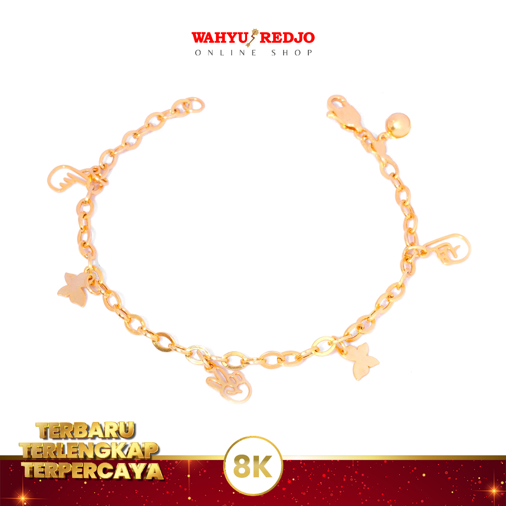 GELANG EMAS MAS 8K PERHIASAN AKSESORIS WANITA EMAS WAHYU REDJO GL09ME23 15NPMP
