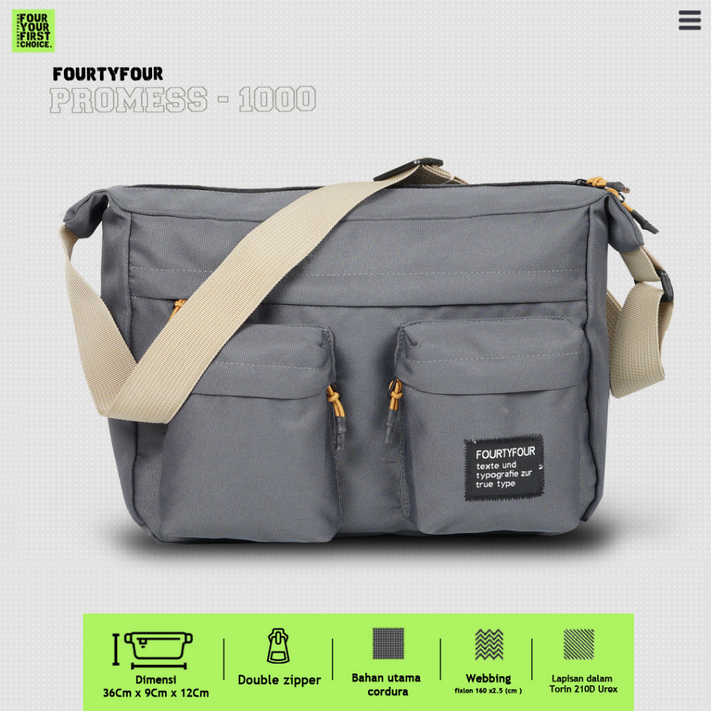FOURTYFOUR PROMESS Tas Selempang Pria Premium