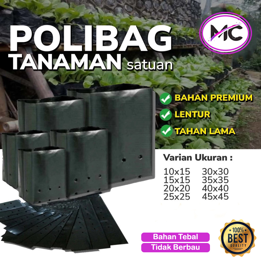 Plastik Polybag Tanaman Besar Polibag Lentur Awet  Media Semai Benih Pohon Sayuran Buah