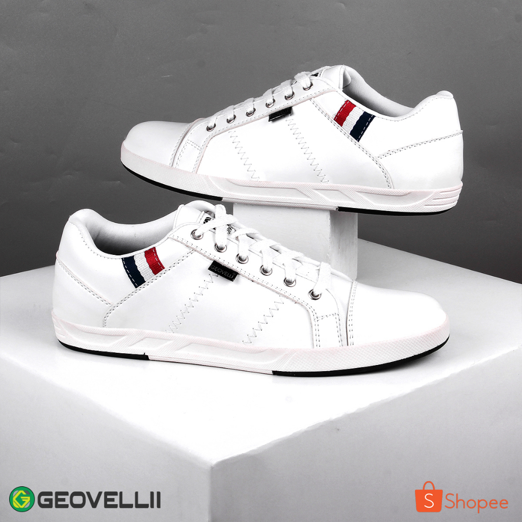 Sepatu Sneaker Pria Navy Sepatu Sneaker Pria Brand Geovelli Untuk Sekolah Kuliah Kerja Warna Hitam