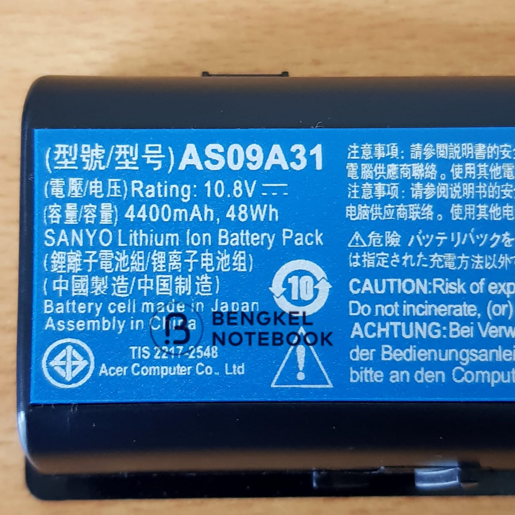 Baterai Acer Aspire 4732z AS09A31 AS09A41 AS09A56 AS09A61 AS09A70 AS09A70 AS09A71 AS09A73 AS09A75 AS09A90 Emachine E525 E627 E725 D520 D525 D720 D725 ORIGINAL