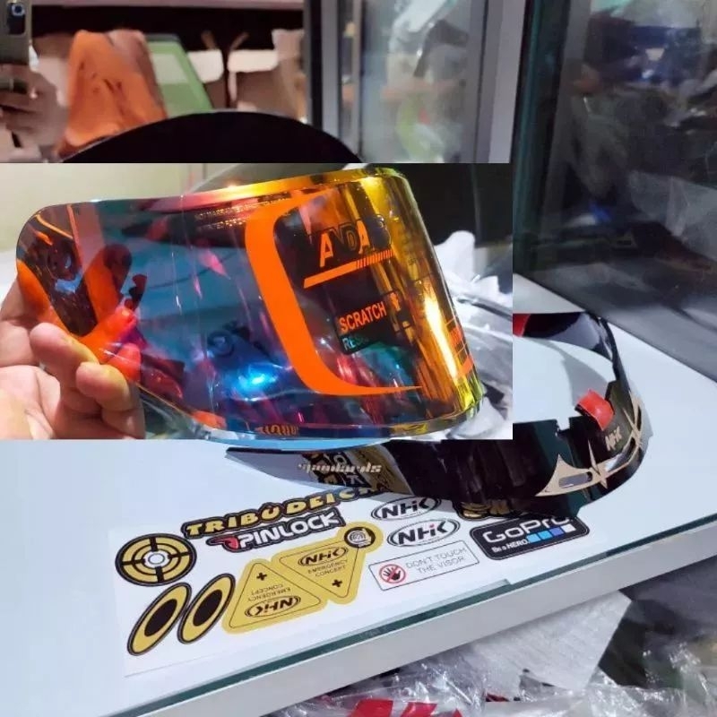 paket flat visor helm NHK Rx9+Spoiler NHK Rx9+stiker