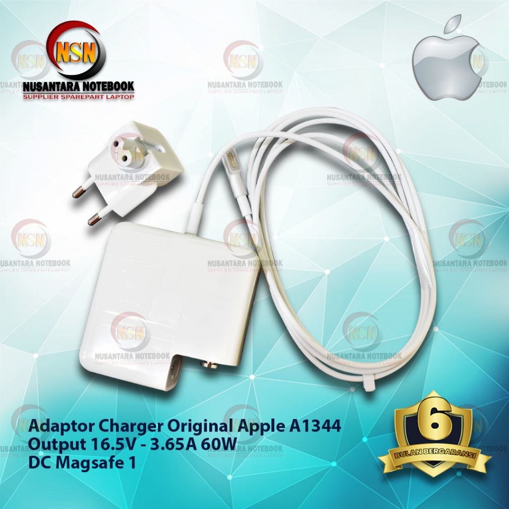 Adaptor Charger Apple 16.5V 3.65A 60W Magsafe 1 With Box