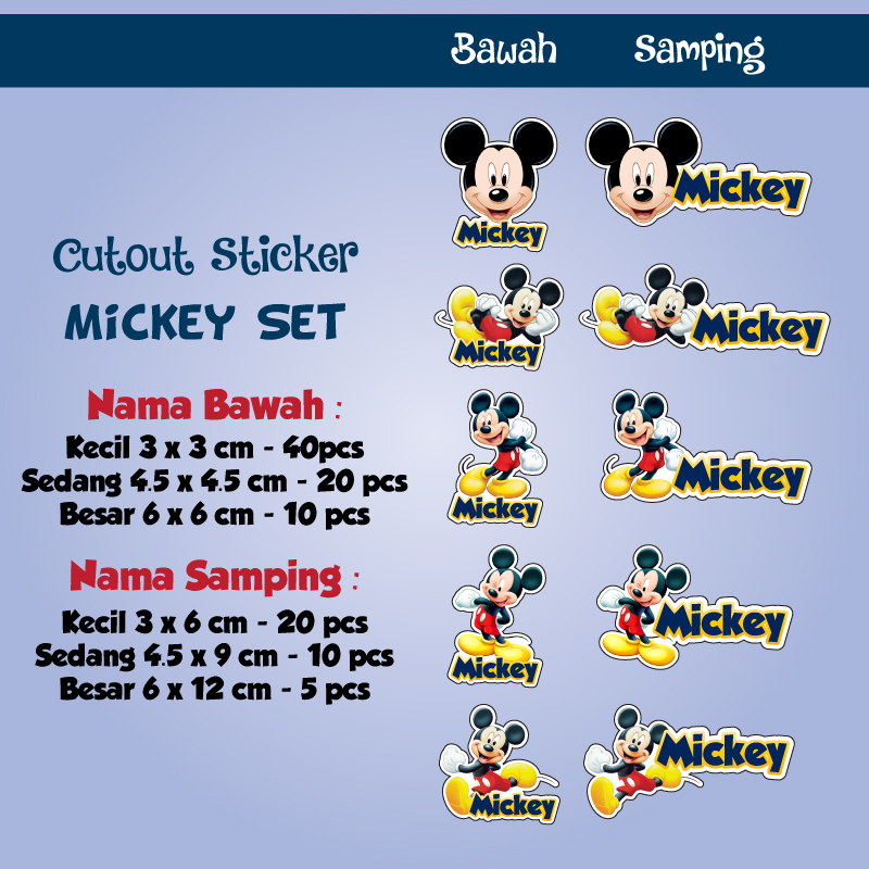 

Sticker Nama Cutout Mickey