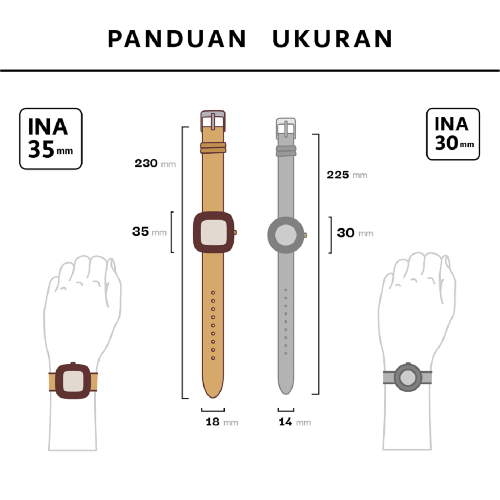 INA Watch Jam Tangan Kayu Seri Gegerit