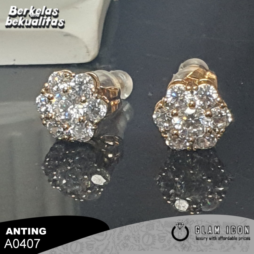 Anting Tusuk mata Motif bunga lima A0407 ATG