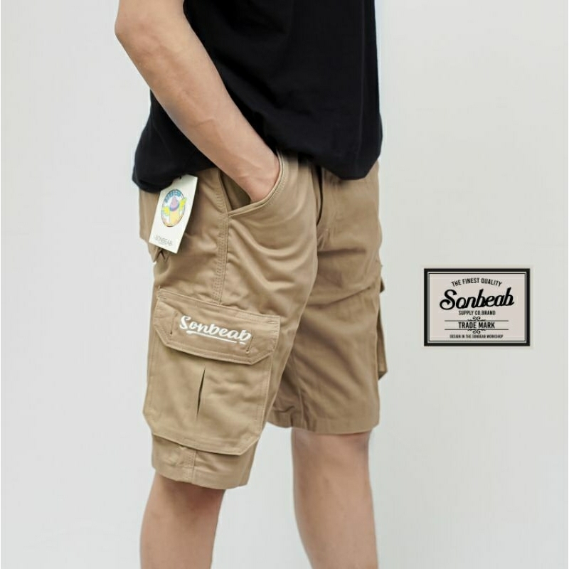 Celana cargo pendek pria clana chargo