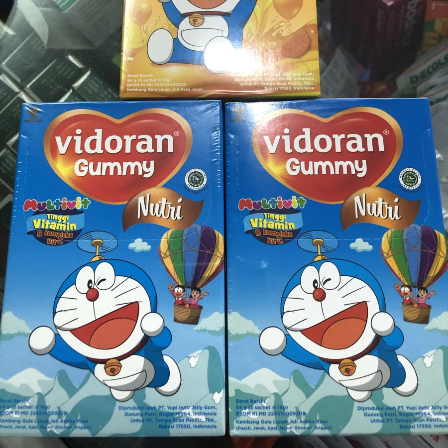 Vidoran Gummy Vitamin Anak Vitamin C Jelly Doraemon Multivitamin C