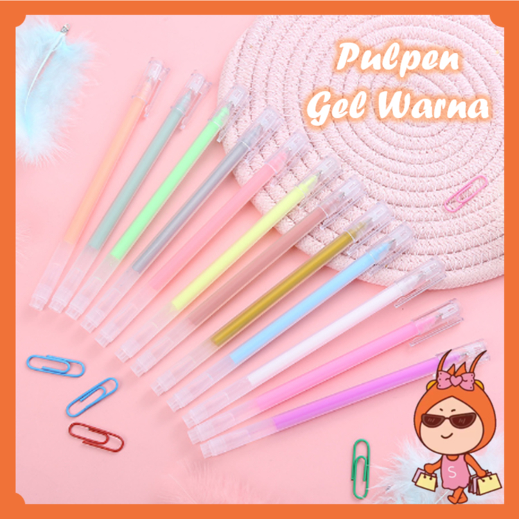 

Reseller Welcome - S5803 Pulpen Gel Warna Polos / 1 Pcs Pena Gel Warna Warni / Pena Pulpen Gel / Pena Stabilo Alat Tulis Sekolah Kantor