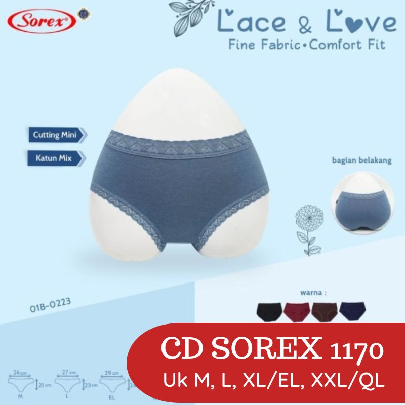 Rc SOREX Celana Dalam Cd  tipe 1170 berenda