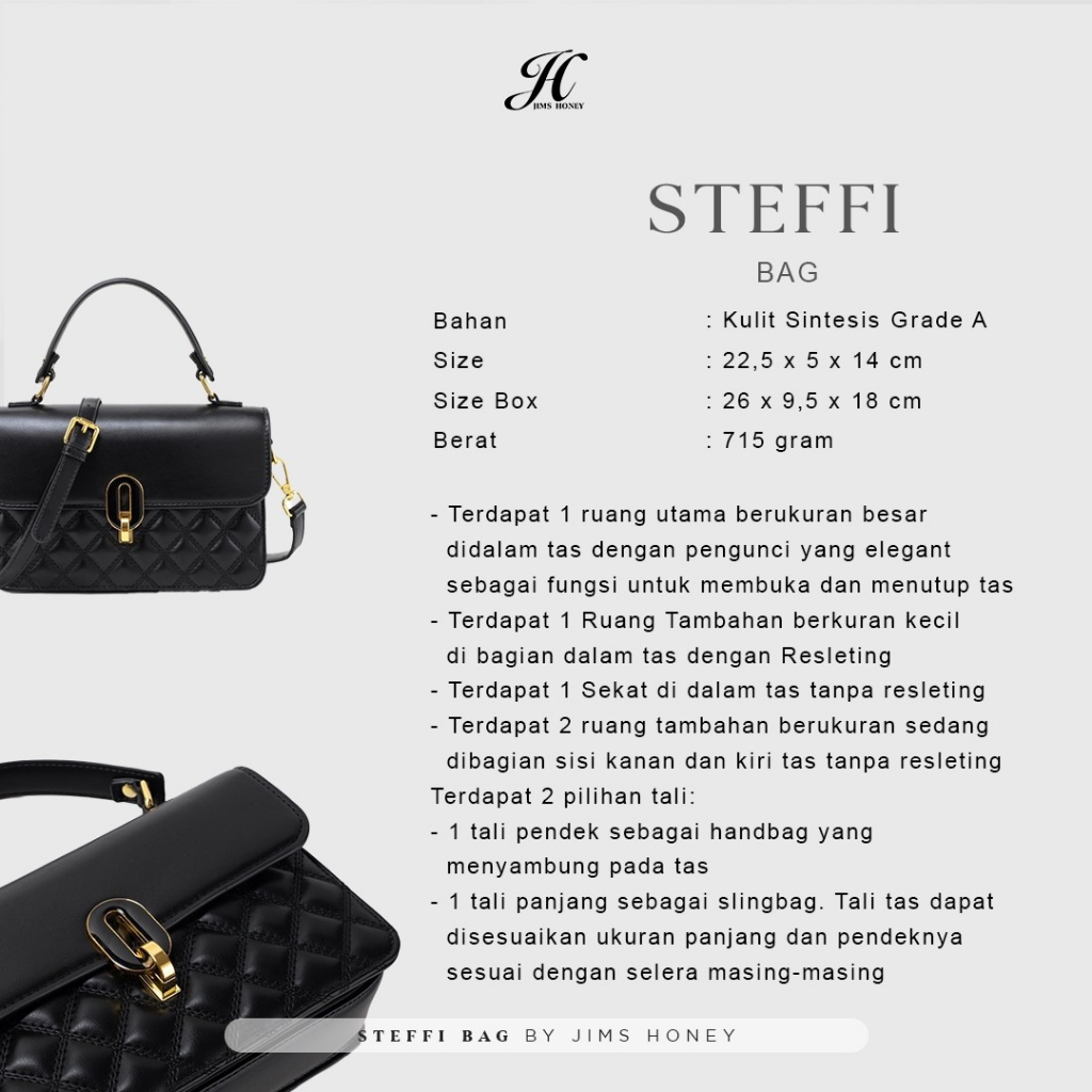 Jimshoney STEFFI Bag Tas Pesta Wanita Mewah Ellegan Original Jims honey