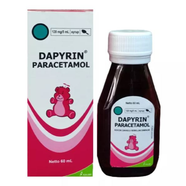 Dapyrin Sirup 60ml Hexpharm - Paracetamol Sirup / Obat Demam Anak / Obat Penurun Panas Anak / Obat S