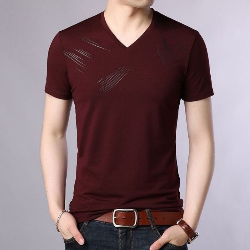 KAOS PRIA VNECK ( SCRATCH ) BAJU DISTRO PRIA LENGAN PENDEK MODEL TERBARU