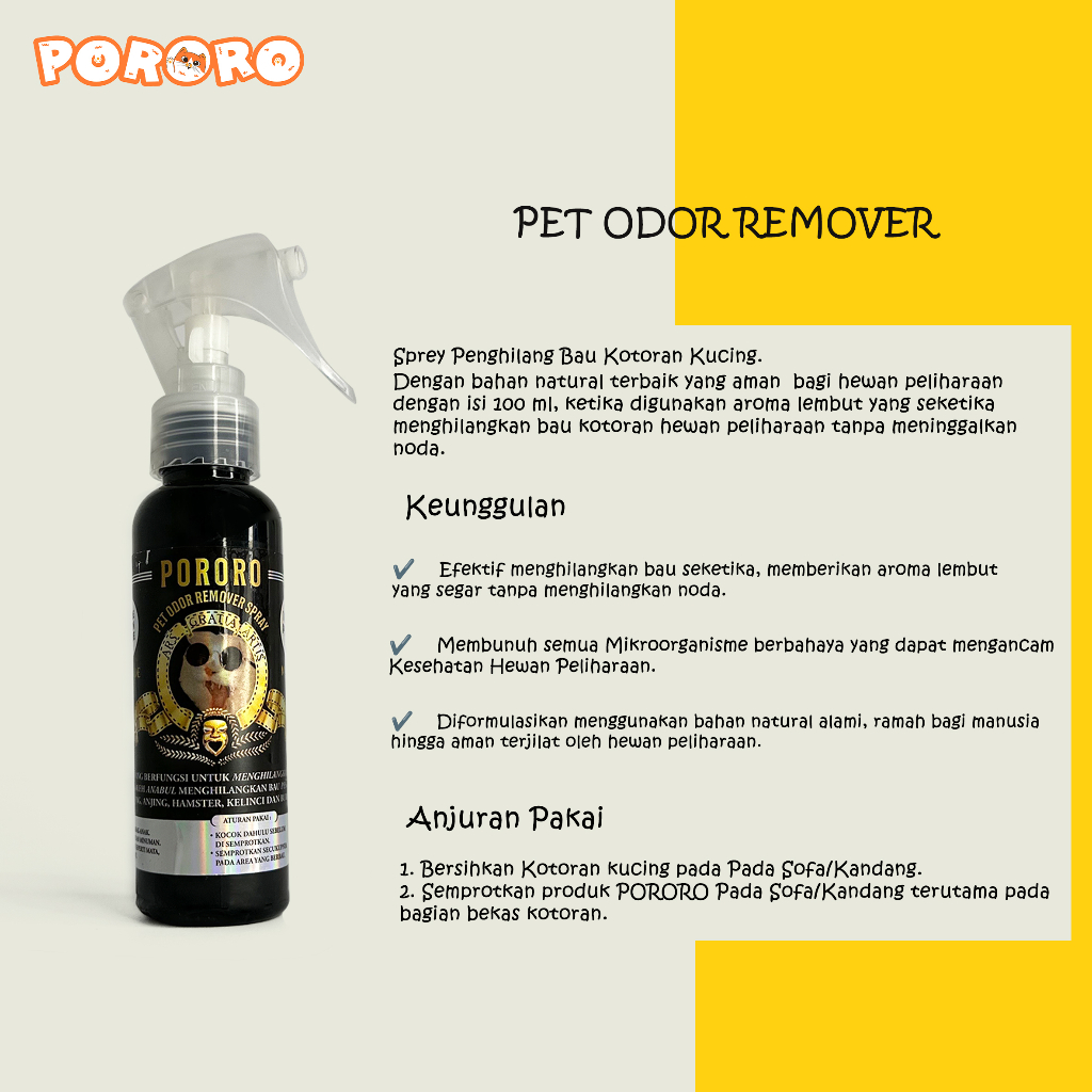 Penghilang Bau Kotoran Kucing Spray