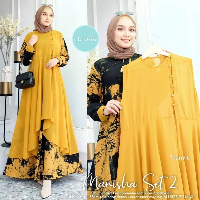 Gamis 2in1 Manisha Set 2