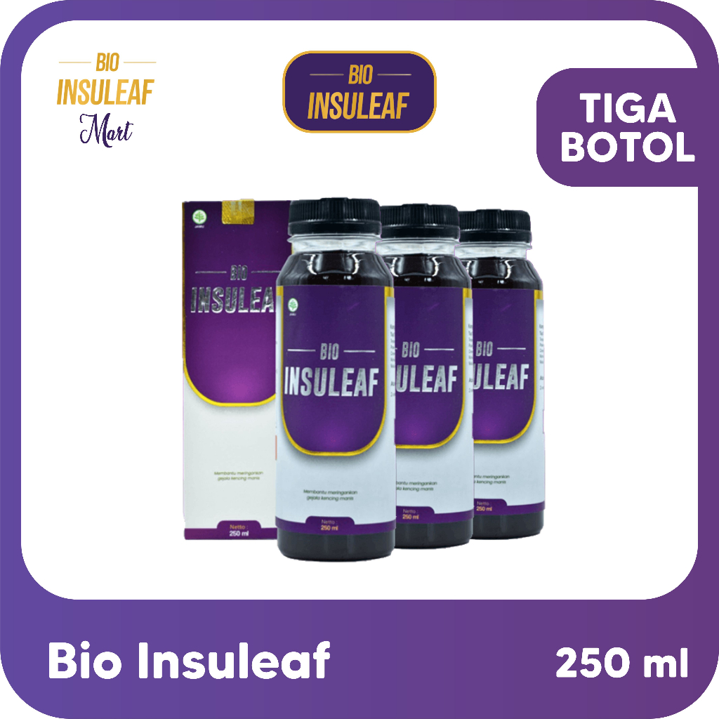 Bio Insuleaf Solusi Diabetes Original 3 BOTOL