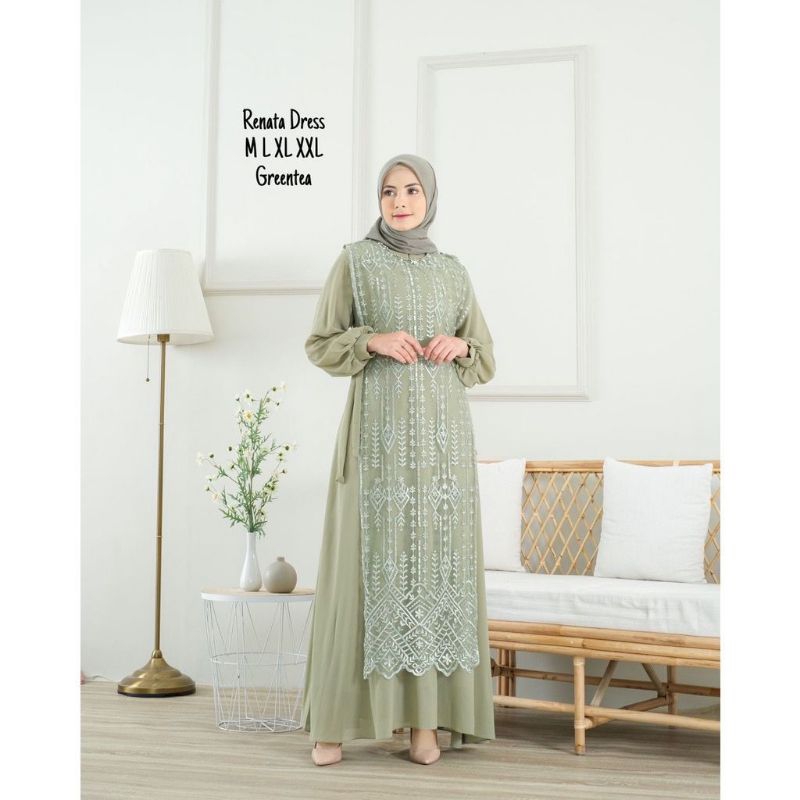 RENATA DRESS 2IN1 | GAMIS RESMI ACARA KONDANGAN ATAU JAMIAH PENGAJIAN