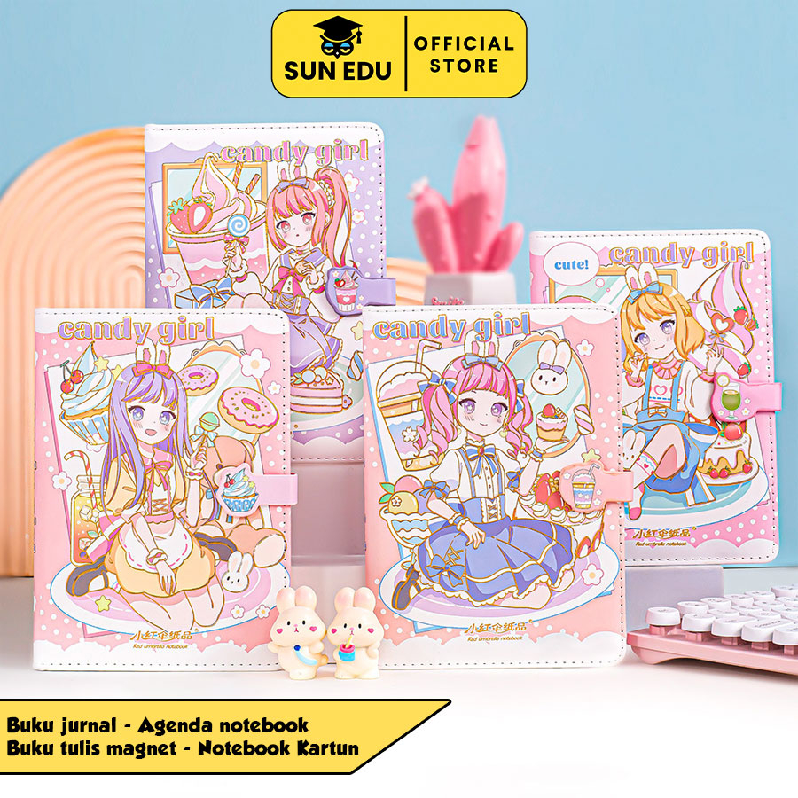 

Buku jurnal/ Agenda notebook/Buku tulis magnet/Notebook Kartun/Agenda murah lucu karakter